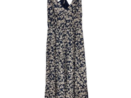 Dress Casual Maxi By Abercrombie And Fitch In Blue & Tan, Size: Xl Discount