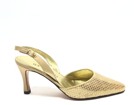 Shoes Luxury Designer By St John Collection In Gold, Size: 7.5 Online Hot Sale