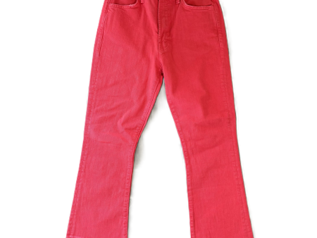 Jeans Straight By Mother Superior In Red, Size: 0 Hot on Sale