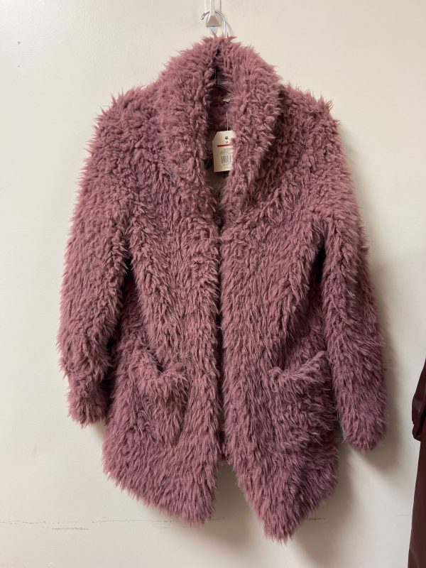 Coat Faux Fur & Sherpa By Wonderly In Purple, Size: M on Sale