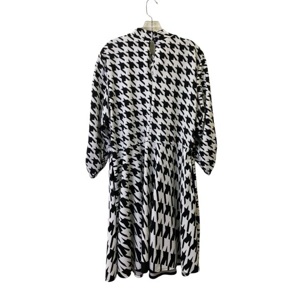 Dress Casual Midi By Ashley Stewart In Black & White, Size:24 Cheap