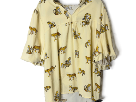 Top Short Sleeve By Clothes Mentor In Yellow, Size: 3x For Discount