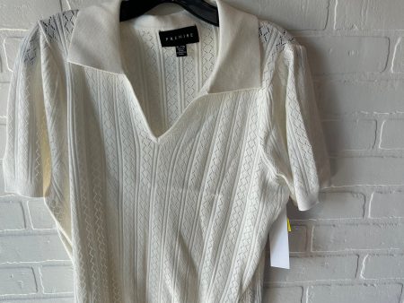 Sweater Short Sleeve By Premise In White, Size: Xl For Cheap