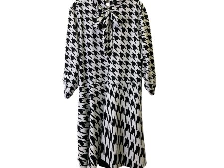 Dress Casual Midi By Ashley Stewart In Black & White, Size:24 Cheap