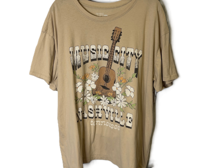 Top Short Sleeve By Time And Tru In Tan, Size: 2x Online