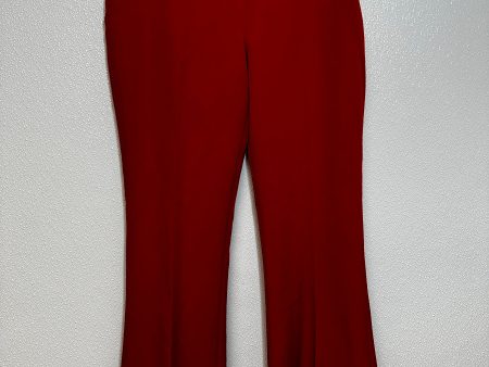 Flare high rise Pants By Express In Red, Size: 2 short Sale